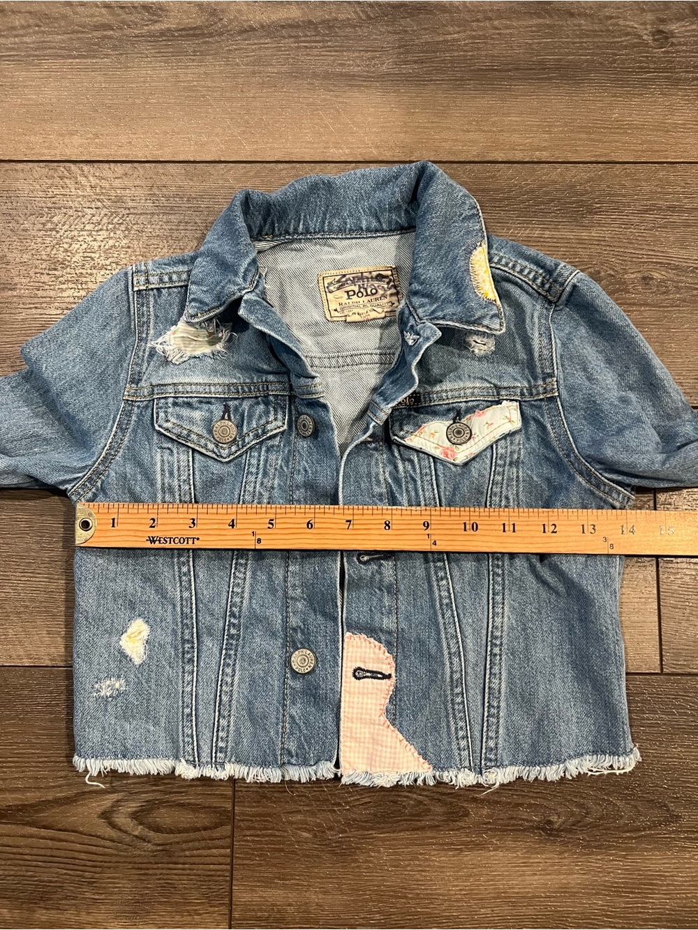 Polo Ralph Lauren Beautifully Repurposed Girls Denim Jacket Size S